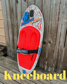 Kneeboard rental from Nauti-Dayz Boat Rentals on Lake Conroe, great for thrilling water sports and fun rides for teens and adults in Montgomery, Texas
